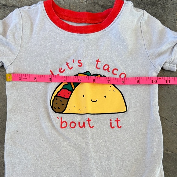 Old Navy Kids Pajama Set, T-shirt and Long Pants, Let’s Taco Bout It, Size 5T - Picture 6 of 17